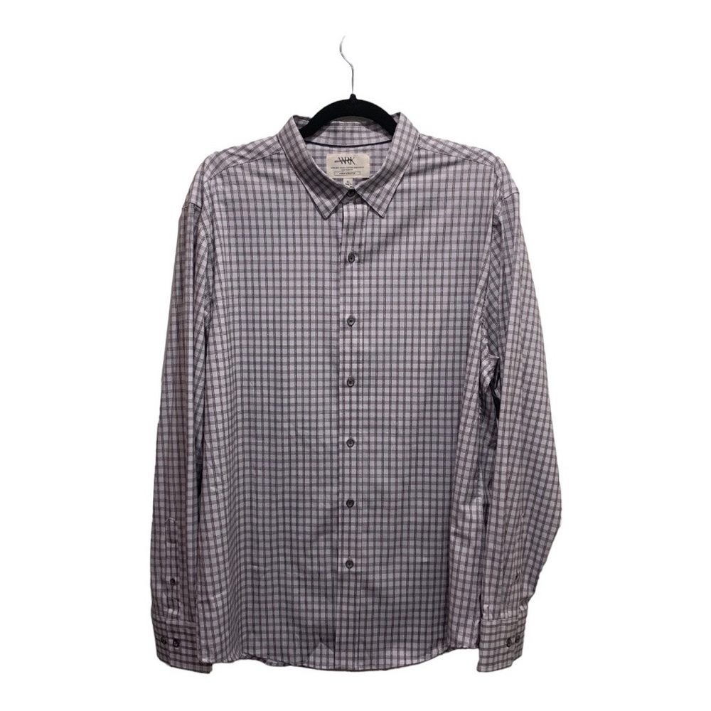 WRK Check Button Down Dress Shirt Size XL